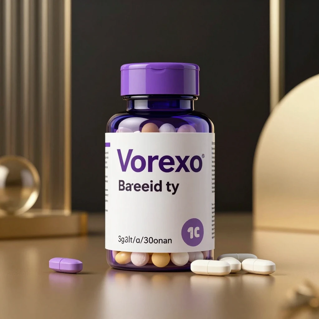 Vorexo product bottle with ingredients display